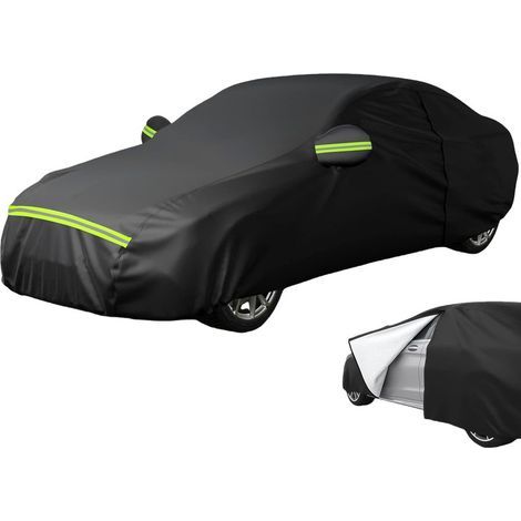 Wasserdichte Autoabdeckung für Limousinen, Schutz im Freien aus UV-beständigem, staubdichtem und wasserdichtem Oxford-Gewebe, ideal für die Winterlagerung im Freien. Maße: 450 x 170 x 120 cm (1/5)