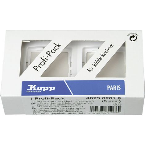 Plaque de finition Kopp 402502018 plastique blanc pack 5