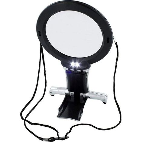 Loupe de bureau à LED - MICH - Grossissement 6X - Éclairée à LED - Utilisation mains-libres - Lentille optique (1/4)