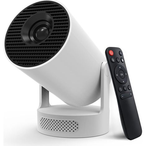 Vidéoprojecteur avec WiFi 6 et Bluetooth 5.4,Mini Portable Projecteur 4K 1080P Auto Keystone Correction 180° Rotation,Compatibile avec HDMI/TV Stick/Memory Stick/Laptop/USB,Home Cinéma,Blanc (1/5)