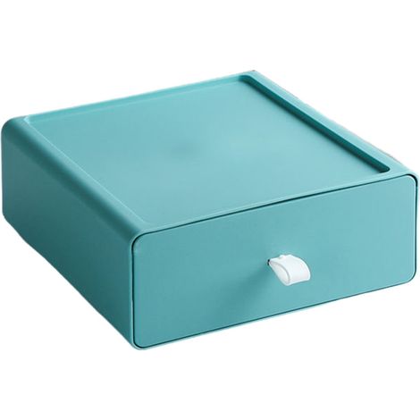 Boîte de Rangement à Tiroir - Plastique - 19 x 20 x 8 cm - Pour Bureau, Salle de Bain, Bureau de Maquillage et Petite Organisation - 1 Pièce (1/5)