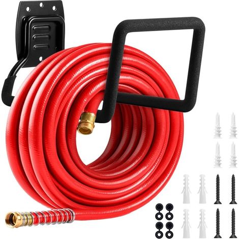 Support pour tuyau d’arrosage, enrouleur de tuyau d’eau mural en métal extérieur, support de crochet durable pour le stockage du tuyau d’arrosage, rallonge, utilisation flexible du tuyau (pack 1) (1/3)