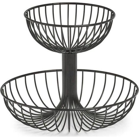 Zeller Mensola in Metallo Nera Minimalista 32 cm
