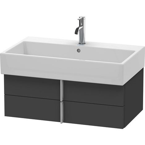 Mobiletto Duravit Vero Air Vanity a parete 78,4 x 43,1 cm, 2 cassetti, per Vero Air 235080, Colore (anteriore/corpo): Grafite opaco Decor - VA628704949