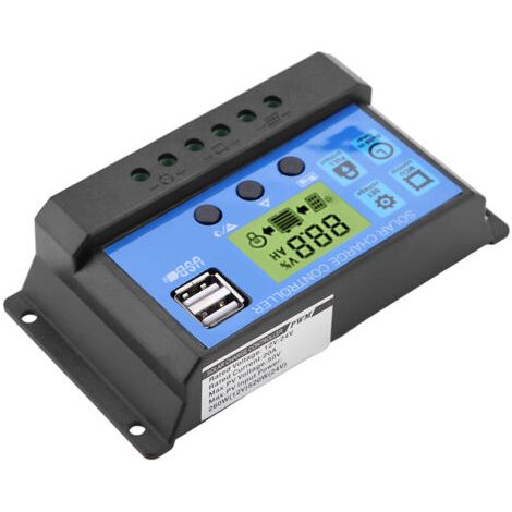 DEESSE SHOP-PWM 12V 24V Dual USB Panneau Solaire Régulateur de Charge Régulateur Affichage LCD 20A (YJSS-20A) (1/5)