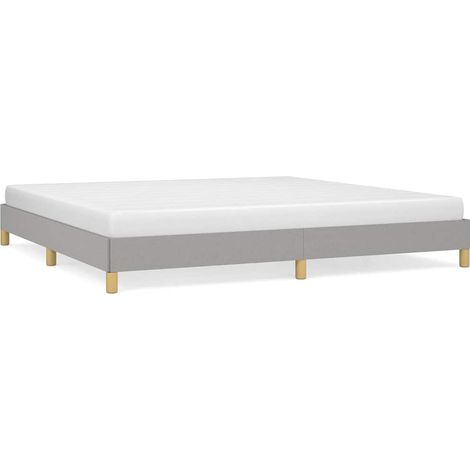 Maison Exclusive - Cama sin colchón tela gris claro 200x200 cm (1/5)