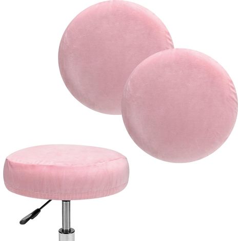 2 Pack Housses pour Tabouret De Bar Ronde pour 12 à 14 inch Rembourrage en Mousse Exclu avec Bandes Élastiques De Bar Coussin Ronde (1/4)