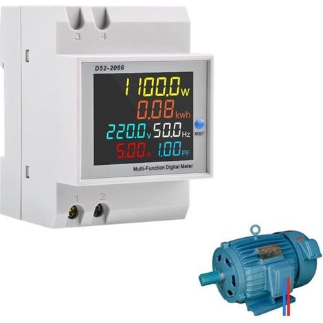 Einphasen-Energiezähler, digitaler Stromzähler AC 40–300 V 100 A, Einphasen-Stromzähler, DIN-Schienen-Wattmeter, Zähler, Watt, kWh, Stromwandlerzähler (1/4)