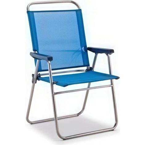 EREDU sillon respaldo alto aluminio textiline 942/tx , Sillón respaldo alto aluminio Textilene 942/TX (sillón marinero), un asiento plegable diseñado para exterior que combina como