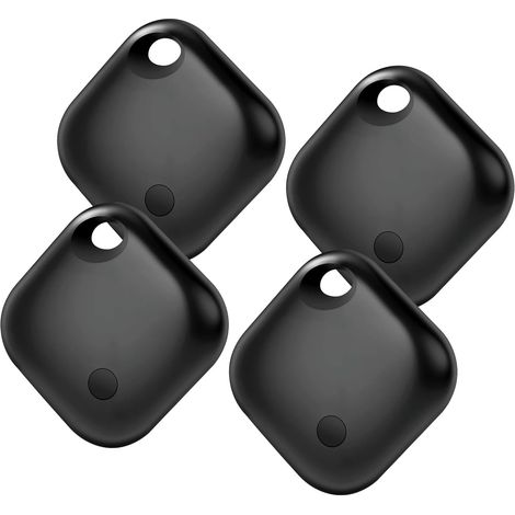 4er-Set Android Smart Tags, wiederaufladbare Smart Tags, kompatibel mit der Google My Device Find My App (nur Android), für Schlüssel, Handys, Koffer, Geldbörsen, Schwarz