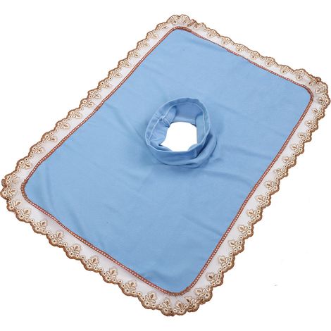Table de massage professionnelle avec alèse à trou, drap de tête pour spa, housse de table esthétique bleue, lot de 1, adaptée aux salons de beauté (1/5)
