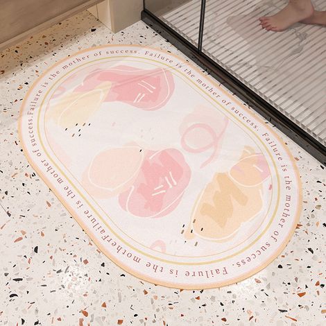 Tapis de sol absorbant en terre de diatomées douce, antidérapant, pour salle de bain, séchage rapide, 60 x 90 cm (24 x 35 pouces). (1/3)