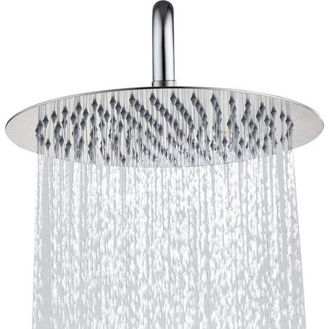 10 Inch Ultra-Thin Stainless Steel High Pressure Round Shower Head, Adjustable Anti-Limescale Shower Head