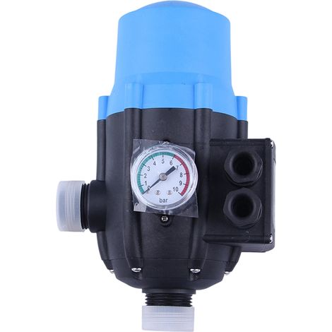 Contrôleur de pression automatique pour pompe à eau avec manomètre et interrupteur de commande électronique 220-240 V (1/5)