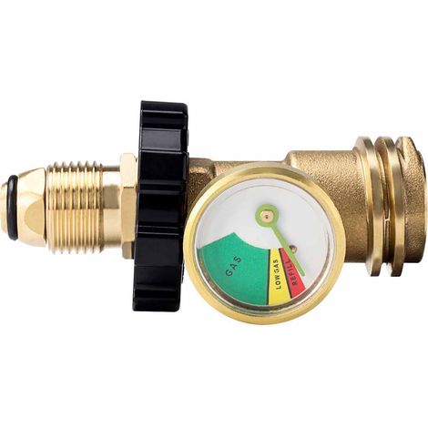 Adaptateur de jauge pour réservoir de propane, indicateur de niveau, raccords universels en laiton, conversion POL vers QCC1 type 1 (1/5)