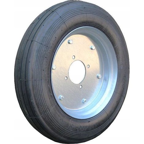 Roue pneumatique avec chambre à air pour râteau 4.00-10 avec moyeu (1/3)