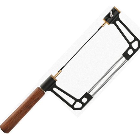 Scie à chantourner ronde à manche en bois, en alliage d'aluminium, type U, avec lames HSS 15T, 18T et 24T pour le travail du bois (1/5)