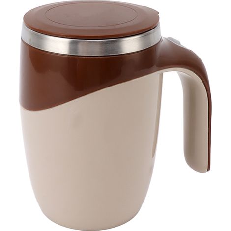 Tasse Mélangeur Automatique 380ml, Mug Magnétique Anti-Éclaboussure, Fonctionne sur Pile, Couleur Café (1/5)