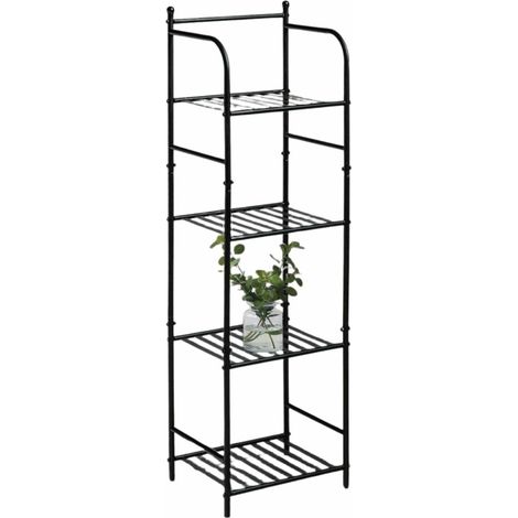 Scaffale metallico a 4 ripiani, altezza 115 cm