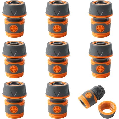 8 Pièces Raccord Tuyau D'arrosage, Embout Tuyau Arrosage 3/4" Raccord D'arrosage Rapide Connecteur Rapide et Étanche, pour Outils de Jardin, Agriculture, Pelouse, Système D'irrigation de Jardin (1/5)