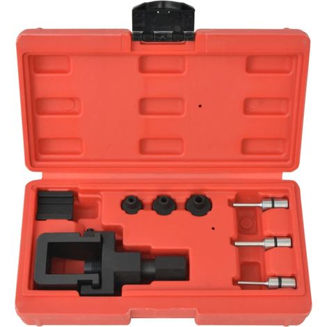 Kit de disjoncteur et de rivetage de chaîne moto 8 pcs (1/4)