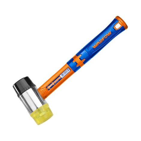 WADFOW WHM7305 Marteau double face, diamètre 35 mm, face souple, manche en fibre de verre (1/2)