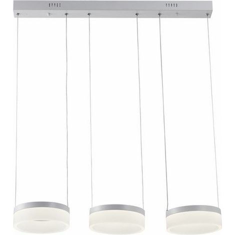Lampada a sospensione LED 3 luci acrilico bianca Nicki Reality