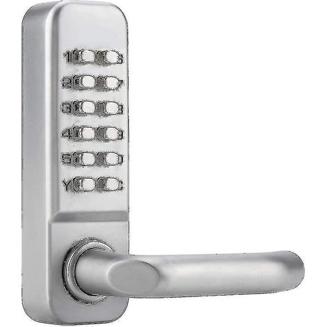Serrure à code mécanique étanche, serrure de sécurité à code à 111 chiffres, serrure à combinaison mécanique sans clé pour porte de bureau en bois. (1/4)