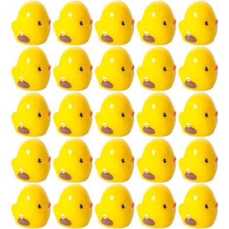 60 Stück Smaller Entenfiguren aus Kunstharz Gelb Langlebige