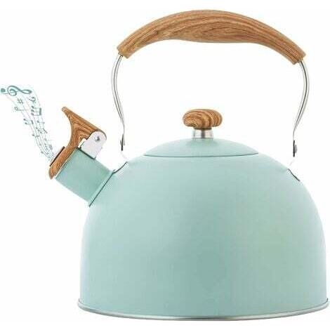 Bouilloire sifflante de 2,5 l avec poignée ergonomique en acier inoxydable bouilloire à induction bouilloire sifflante pour toutes les plaques de cuisson à gaz (1/4)
