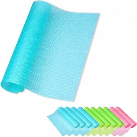 12 PCS Fridge Pad Salad Veg Liner Fresh Shelves Non-slip Refrigerator Mat Washable DIY Closet Shoe Mat Placemat Drawer Mat-Blue、Green、Pink MUMU (1/4)
