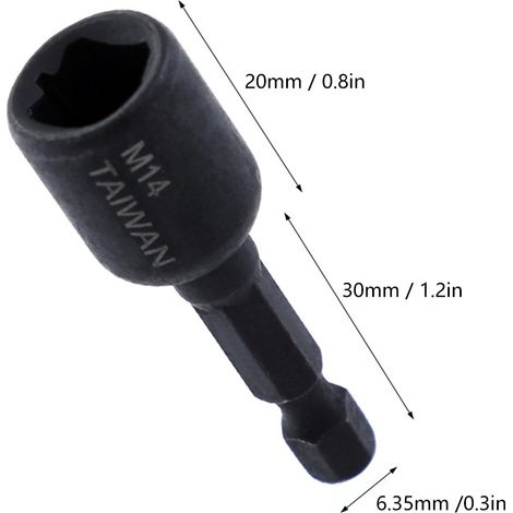 8 pièces douilles taraud acier allié haute résistance tige hex 1/4 accessoire visseuse pneumatique (1/5)
