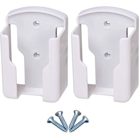 Support de télécommande mural pour systèmes de télévision et de climatisation Boîte de rangement murale pour télécommande univers pour télécommande, blanc, paquet de 2