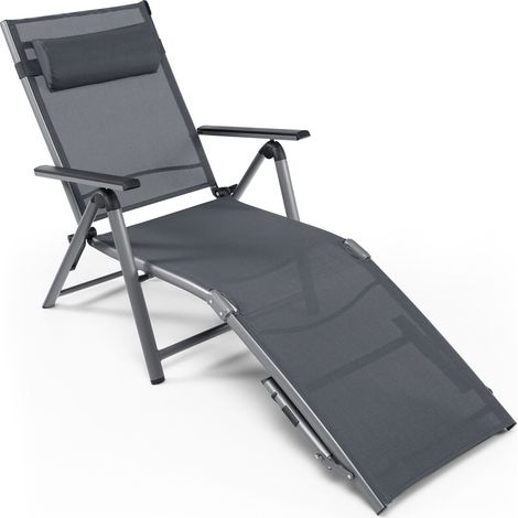 Outdoor Aluminum Chaise Lounge Chair with Quick-Drying Fabric (1/5)