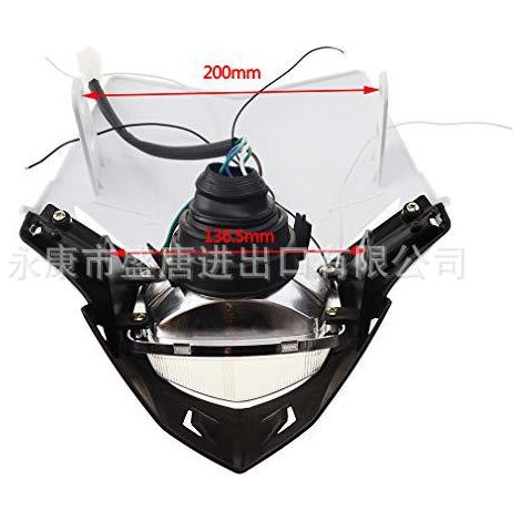 Weißer H4 LED 12V 35W Scheinwerfer für Offroad-Motorräder und ATVs, mit Halogen-Blinkerverkleidung. (1/4)