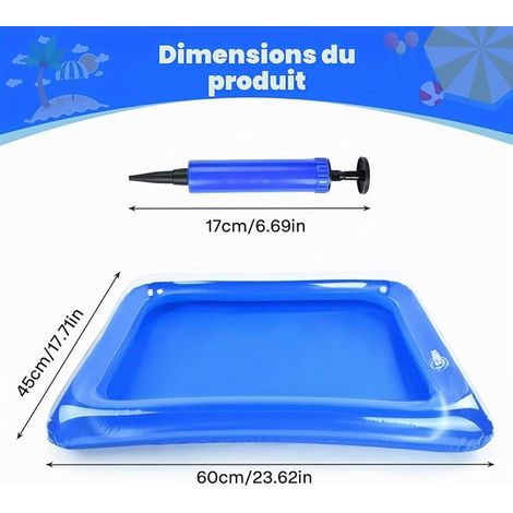 Inflatable Foot Bath, Foot Bath for Swimming Pool, Inflatable Pediluve Ø60 cm, Inflatable Pool Foot Bath, Pool Entrance Ladder, Spa, Above Ground Accessories (Blue)
