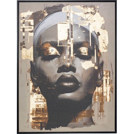 Tela stampata con cornice magdalena marrone 60x80cm - Atmosphera créateur d'intérieur (1/4)