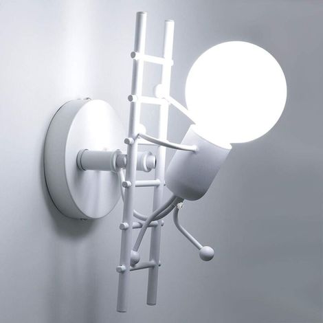 Lámpara de pared de diseño fabricada en hierro, lámpara moderna estilo vela para dormitorios y salas de estar, iluminación para pasillos, escaleras y restaurantes - Crezuo