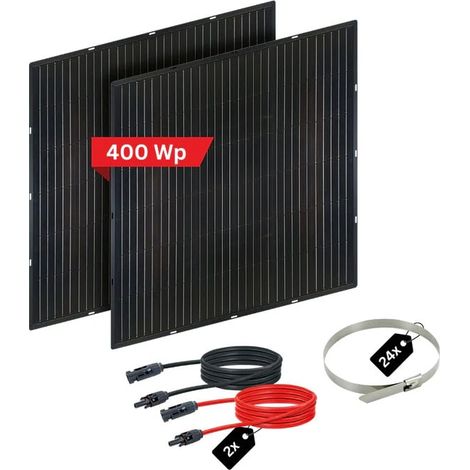Schwaiger schlankes Solarmodul-Set SlimLine 400Wp 200 W fullblack 2 Stück (1/3)