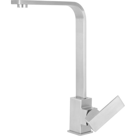 Robinet mitigeur G1/2 360° rotatif en acier inoxydable 304, mélangeur eau chaude/froide pour évier de cuisine (1/5)