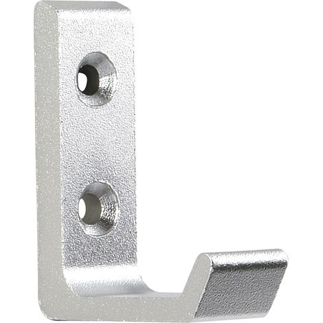 Mantelhaken Algethi Breite 15 mm, Höhe 48 mm, Aluminium silber eloxiert