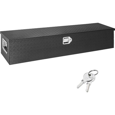 Mophorn Robuster Werkzeugkasten aus Aluminium für die Ladefläche, Aufbewahrungs-Organizer mit Diamantplatte und seitlichem Griff und Schlossschlüsseln für Pickup, Wohnmobil,121,9 x 38,1 x 38,1 cm