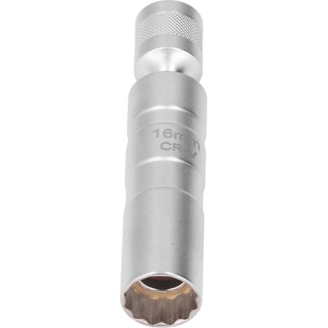Douille magnétique universelle pour bougies d'allumage 3/8" à paroi mince, 12 pans, outil de démontage et d'installation, 16 mm / 0,63 po