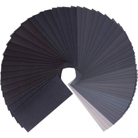 feuilles de papier humide et sec à grains variés 9 x 3,6 pouces Verre (1/4)
