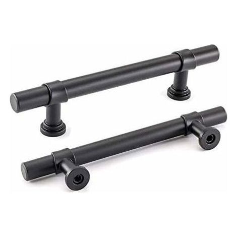 HONORNIC - Lot de 2 poignées de placard de salle de bain Noir 96 mm,Pour Armoires, Placards, Salle, Bain et Cuisine (1/5)