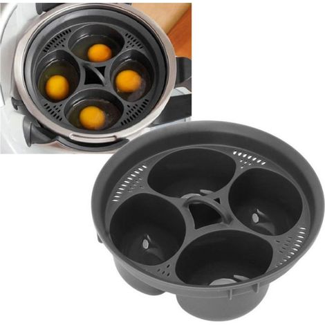 Cuiseur œufs vapeur 4 pièces – Œufs pochés – Compatible Thermomix TM5, TM6, TM7, TM31 – Accessoire