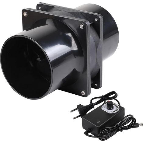 Extracteur d'air 100mm avec Régulateur de Vitesse, Ventilation Extracteur avec Dair 2 raccords, Ventilateur de Conduit, pour Cuisines Salles de Bain Sous-sol (1/5)