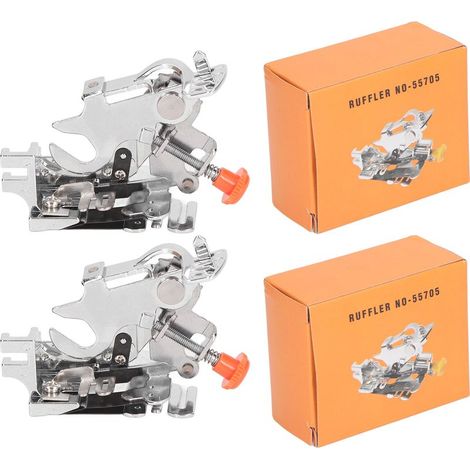 Set mit 2 Edelstahl-Kräuselfüßen für Haushaltsnähmaschinen, Nähzubehör (1/5)