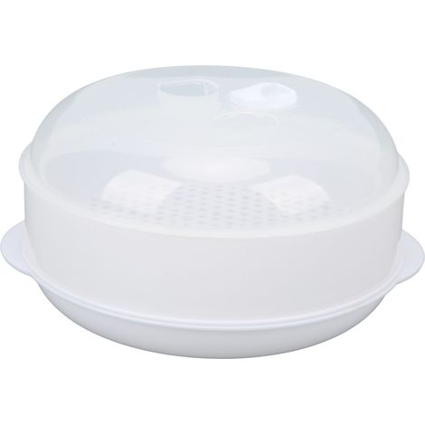 Couvercle Transparent Résistant à la Déformation pour Cuiseur Vapeur Micro-ondes, Poignée Intégrée, Cuisine Domestique, Modèle Monocouche Moyen (1/5)