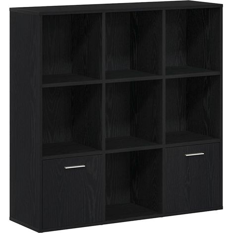 Maison Exclusive - Bücherschrank Schwarz Eichen-Optik 98x29x97,5